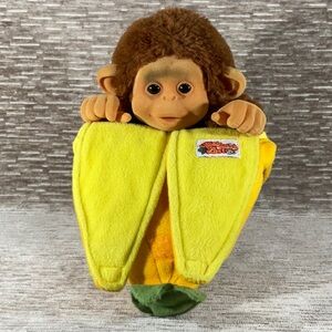 Little Monkey Lost Hand Puppet Banana 11"